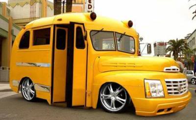 Artist rendering of converted NYC vegetable oil powered buses.